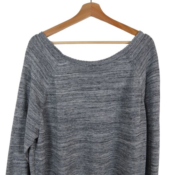 TORRID Women's Gray Marled Embellished Scoop Neck Pullover Sweater 2 Rhinestone - Picture 7 of 10